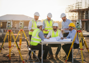 daly-smith-civil-engineering-and-town-planning-services.jpg Town planner, civil engineer and land surveyor in Newcastle reviewing surveying plans